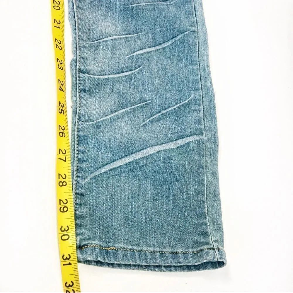 Lada Creased Blue Wash Jeans Sz 7 - Picture 9 of 10
